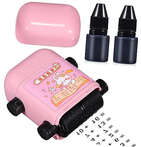 Gadpiparty Roller Digitaler Mathematik Stempel Zweifarbiger Addition Subtraktion Streichholzstempel Mit Tinte Wiederbefüllbar Für Vorschule Kindergarten Übungsstempel