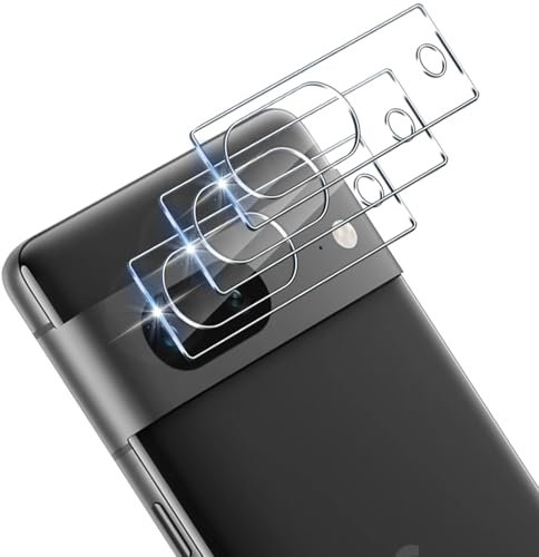 Xunzii 3 Stück Kameraschutz für Google Pixel 7 für Panzerglas, 9H Härte Anti- Kratzer Linse Schutzfolie, HD Klar Linse Glas Folie Anti-Kratzen Hinten Kamera Schutz