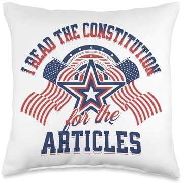 I Read the Constitution for the Articles Funny USA Law Joke Throw Pillow