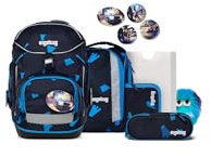 ergobag Pack Set Bundle ergonomischer Schulranzen flexibel 7-teilig Set 1. Klasse Grundschule für Mädchen und Jungen