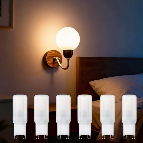 sailsco Ampoule LED G9 Blanc Chaud,2,2W 2700K 200 Lumen, Ampoule Économique Équivalent 21W Ampoule Incandescente, Non Variateur, Lot de 6