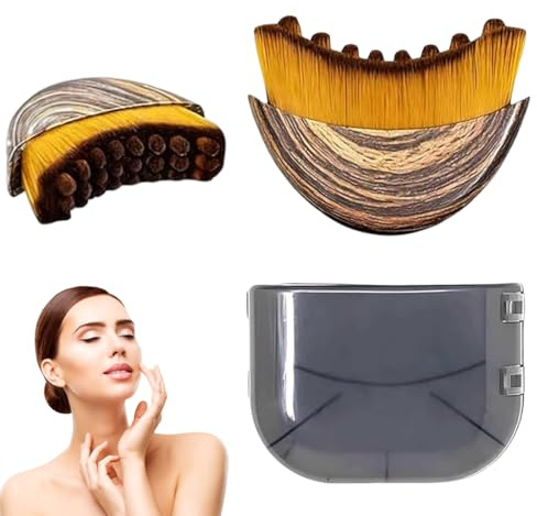 AYVRUOP Lymphatische Gesichtsbürste,Trockene Gesichtsbürste,Lymphbürsten Gesicht,Gesichtsmassage,Sanftes Lymphdrainage-Massagegerät,Kinn- und Kieferformung,Um sich der Haut Genau Anzupassen,2Pcs