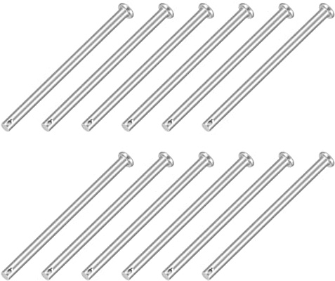 QUARKZMAN 12 Stück M6 x 100mm Einloch Bolzen Mit Kopf 304 Edelstahl Flachkopf Bolzen Für Anhängerkupplung Mechanikerreparatur Möbelmontage Industrieequipment