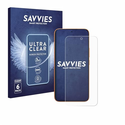 savvies Protector Pantalla para Xiaomi Redmi Turbo 5 Max 6 Unidades - Película Ultra Transparente