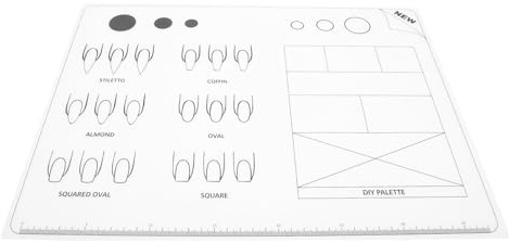 Artibetter Main d Entraînement pour Ongle en Silicone Blanc, Tapis à Ongles en Acrylique Solide pour Apprentissage et Pratique Pose D'ongles à Domicile