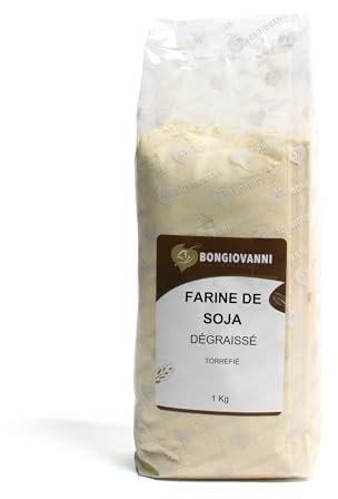 BONGIOVANNI FARINE E BONTA' NATURALI Farina di Soia Tostata Degrassata, Macinazione da Soia Tostata - Formato da 1kg