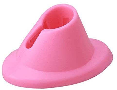 ZALING Soft Rubber Nail Polish Bottle Holder Anti-Spill Nail Polish Stand Desktop DIY Nail Art Manicure Tools, Pink