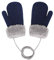 Kinder Doppel Strickhandschuhe Fäustlinge aus Wolle Fausthandschuh Halshandschuhe Plüsch Winterhandschuhe für 1-4 Jahre Kinder