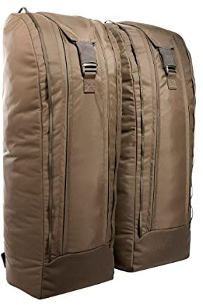 Tasmanian Tiger TT Front-Side Pouch 16 Set 23L Rucksack-Zusatztaschen 2er Set verwendbar mit TT Base Carrier, Gesamt-Volumen 46L, Coyote Brown