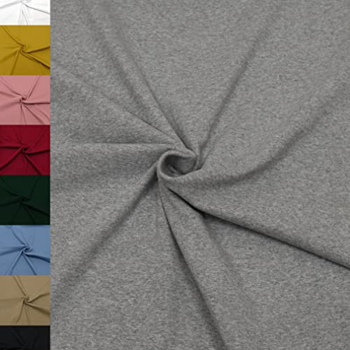 MAGAM-Stoffe Noah Bündchenstoff Feinstrick uni Oeko-Tex Meterware 50cm (40. Grau meliert)