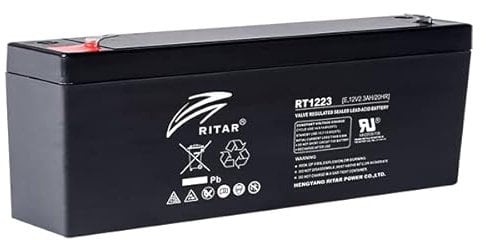 Ritar 12v-2.3ah rechargeable Alarm control panel battery for Texecom, Veritas & compact panels