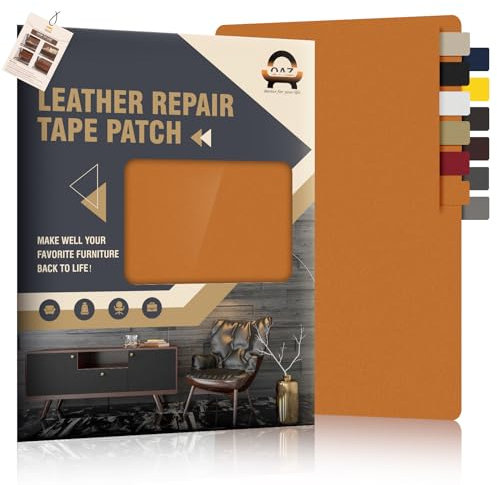 OAZ Leder Reparatur Patch, 21x28cm 2 Stück Lederflicken Selbstklebend Leder Reparatur Patch, für Möbel, Sofas, Autositze, Handtaschen, Jacken, Leder Renovierung, Hellbraun