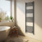 NRG Black Heated Towel Rail Curved Designer Bathroom Radiator - 1800×500mm