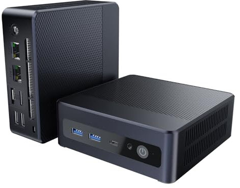 KiiUiUi Mini PC, 12th Alder Lake N100 (up to 3.4GHz) Micro PC, 16GB DDR5 RAM 512GB SSD Mini Desktop Computer, 4K@60Hz Triple Display, WiFi 6, BT 5.2, RJ45, Type-C
