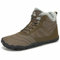 Mishansha Scarpe Uomo Invernali Stivaletti Neve Donna Caldo Scarponcini Invernali Antiscivolo Scarponi Neve Barefoot Shoes Marrone Scuro EU Gr.44