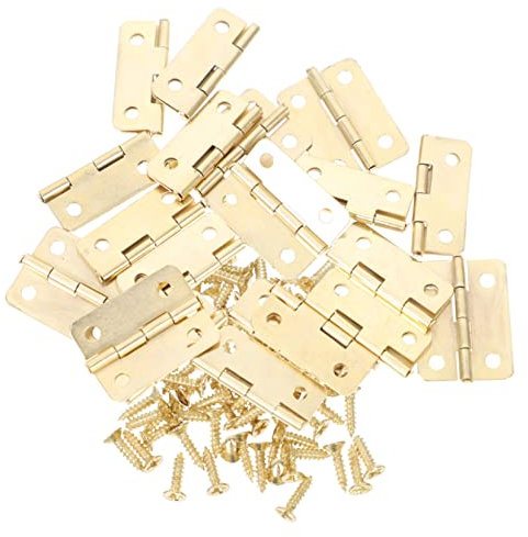 Housoutil Piccole Cerniere Per Portagioie 20 Pezzi Di Piccole Cerniere Per Porte in Miniatura Materiale in Ferro Set Di Ferramenta