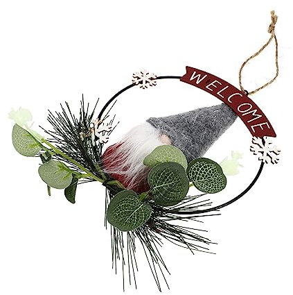 CIMAXIC 1 Stück Rudolf Kranz Christbaum anhänger Weihnachtsbaum anhänger christbaumanhänger Fenster Türkranz Aufhänger Girlande Weihnachts -Wanddekoration Party-Wanddekoration Eisen