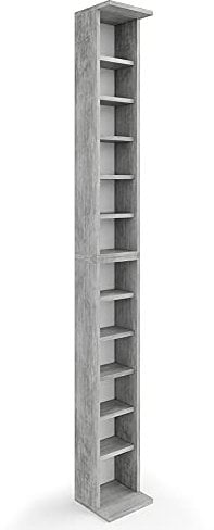 Vicco Estante para CDs, Hormigón, 21 x 183.6 cm Alto