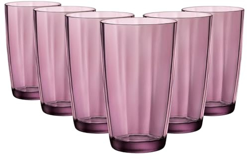 Bormioli Rocco Pulsar Cooler-Gläser, Lila, 6 Einheiten
