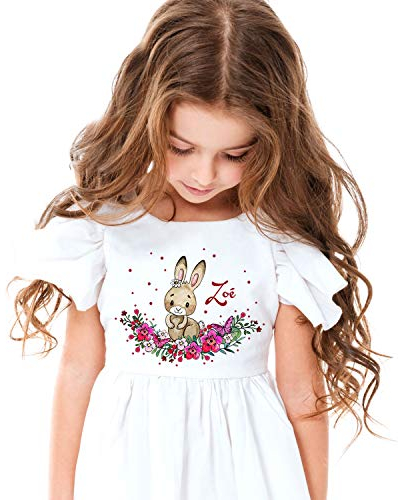 Bügelbilder Hase Häschen & Punkte Applikation Bügelbild Bügelmotiv Aufbügelbilder für Mädchen mit Name Wunschname bb109 ilka parey wandtattoo-welt®