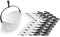 culiclean Pince a Linge Soft Clips – Panier Epingle a Linge – Fabriqué en France – Blanc-Noir avec Panier Blanc – Lot de 40 Pinces + 1 Panier