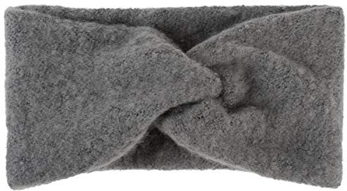 styleBREAKER Damen Feinstrick Stirnband mit weicher Oberfläche und Twist Knoten Detail, warmes Winter Haarband, Headband 04026043, Farbe:Grau