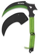 Cuchilleria Deportiva Albainox - 32432 - Faucille Mad Zombie, manche cordé, lame 19 cm, outil pour chasse, pêche, camping, extérieur, survie et bushcraft