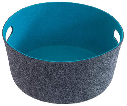 Betzold - Aufbewahrungskorb Filzkorb türkis, Durchmesser 38 cm, Höhe 18 cm