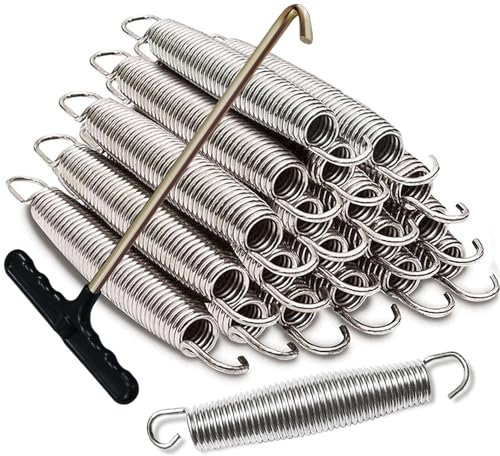 Eurmax USA 5.5 inches Trampoline Springs Heavy Duty Stainless Replacement Spring Trampoline Parts with T Hook, 20pcs-Pack