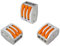 Aiqeer 30 Pezzi PCT-213 Leva-Dado Cavo Connettore, 3 Porte Conduttore Compatto Connettore, Morsettiera Connettore Molla, Morsettiera Cavo Connettore Rapido
