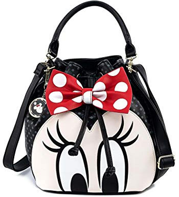 Loungefly Mickey & Minnie Mouse Minnie Bow Women's Multi-Coloured Faux Leather Handbag, Multicolore, One Size