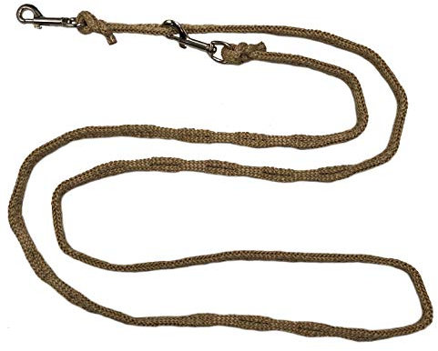 Joggingleine Hundeleine für kleine/mitterle/große Hunde Fahrradleine/Walkingleine/Übungsleine/Trainingsleine/Fürhleine/Freihandleine (5,00m, Beige 14mm für große Hunde)