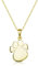 MATERIA by Matthias Wagner Kettenanhänger Gold Damen - Tier Pfote Pfotenabdruck vergoldet mit Kette KA-408-Gold_K61-45