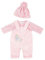DUORUIMI Puppenkleid Hosenträger Pyjama mit Hut Puppe Outfit für American Girl-Puppe, 45,7 cm