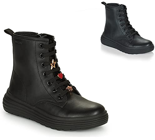 Geox Girl's J Phaolae Girl Ankle Boots, Black, 2.5 UK Child