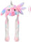 Hopearl Einhorn Hut mit Ohren Bewegen Springen Pop Up Schlagen Hut Plüsch Urlaub Cosplay Dress Up Lustiges Geschenk für Kinder Mädchen, Regenbogen, 56CM