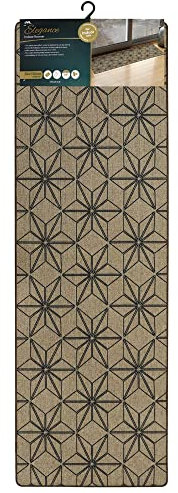 JVL Elegance Runner Mat 50 x 150 cm, Stars, Beige (01-282)