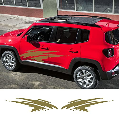 JEZOE 2 stücke Auto Beide Seiten Körper Aufkleber Auto Racing Sport Styling Vinyl Wrap Decals Tuning, Für Jeep Renegade Wrangler Autozubehör