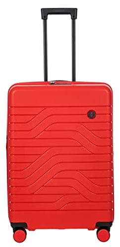 Bric's Hartschalen-Trolley Erweiterbar, Kollektion Ulisse B|Y, 4-Rollen-Koffer, Widerstandsfähig und Ultraleicht, USB-Anschluss, Integriertes TSA-Schloss, Maße: 49x71x28/32, Rot