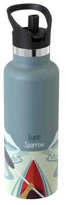 Super Sparrow Gourde Isotherme - 18/10 Ultra Léger Bouteille Isotherme - 500ml - Gourde INOX Bouche Standard - Gourde Enfant sans BPA, pour Sport, Voyages, L'école, Bureau, Maison