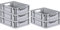 PROREGAL SparSet 5x Eurobox NextGen Grip | HxBxT 12x30x40cm | 11 Liter | Griffe offen | Grau | Eurobehälter, Transportbox, Transportbehälter, Stapelbehälter