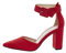 Rio Fiore Damen Pumps, Rot, 8,5cm Blockabsatz, Textil, Riemchenpumps, 2062A-9-J-17 (Red, 37EU)