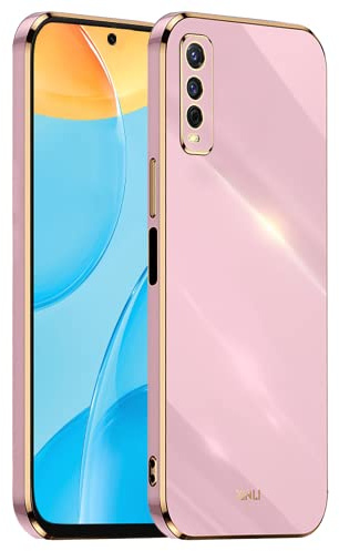 EASSGU Galvanisierter Rahmen Handyhülle für vivo Y11s / vivo Y20s (6.51 Inches), Weiche TPU Silikon Schutzhülle - Violett