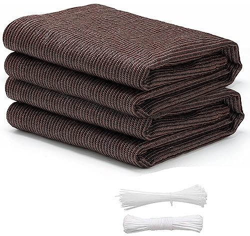 Tenda da Sole per Esterno 1.2x1.5m Divisori e Protettivi Rotolo Telone Oscurante con Fascette e funi, Occhielli per Esterno, Piscina, Marrone