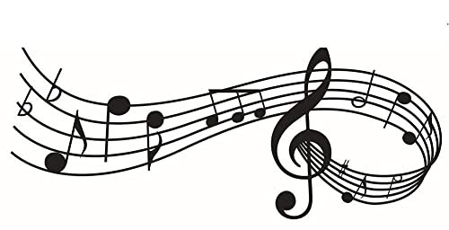 Wandtattoo Dekor Musik Noten Melodie Wand Schlafzimmer Büro Zimmer Musikfenster Z6B7 Weihnachten Wanddekoration Haus Dekor