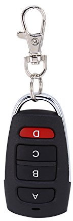 433 MHz Fernbedienung klonen, Universal Garagentor Fernbedienung, 4-Kanal Garagentoröffner Fernbedienung, 4 Steuerknöpfe, 6,8 x 4 x 1,6 cm, für Hausalarm, Panikknöpfe, Garagentor, Rollläden