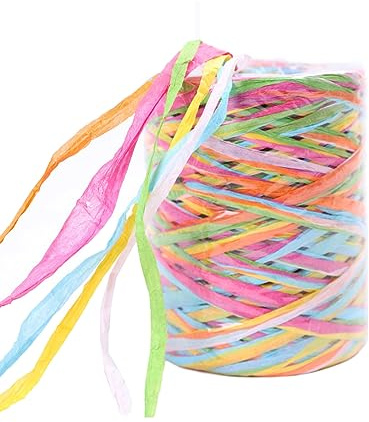 6 Ply Colored Raffia Paper Ribbon 80m Raffia Paper Packaging Ribbons Decorative Craft String Twine for Gift Wrapping DIY Crafts