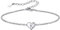 isigno Pulsera Letra Inicial A-Z Pulseras con Iniciales Cadena Acero inoxidable para Mujer y Hombre con Inicial de Nombre Pulsera Corazón con Letra Grabado Regalo para Familia, Amiga, Novios,K