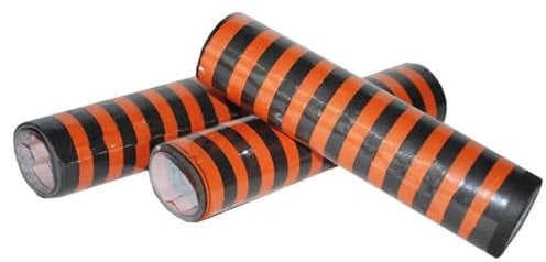 NEU Luftschlangen Halloween, orange-schwarz gestreift, 3 Rollen