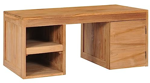 MNISDFL Sofatisch Nachttisch Betttisch Laptoptisch Couchtisch 90×50×40 cm Massivholz Teak Geeignet für Wohnzimmer Schlafzimmer Büro